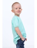 Mintfarbenes Jungen-T-Shirt mit Aufschrift NDZ7337 – Online-Shop – Boutique